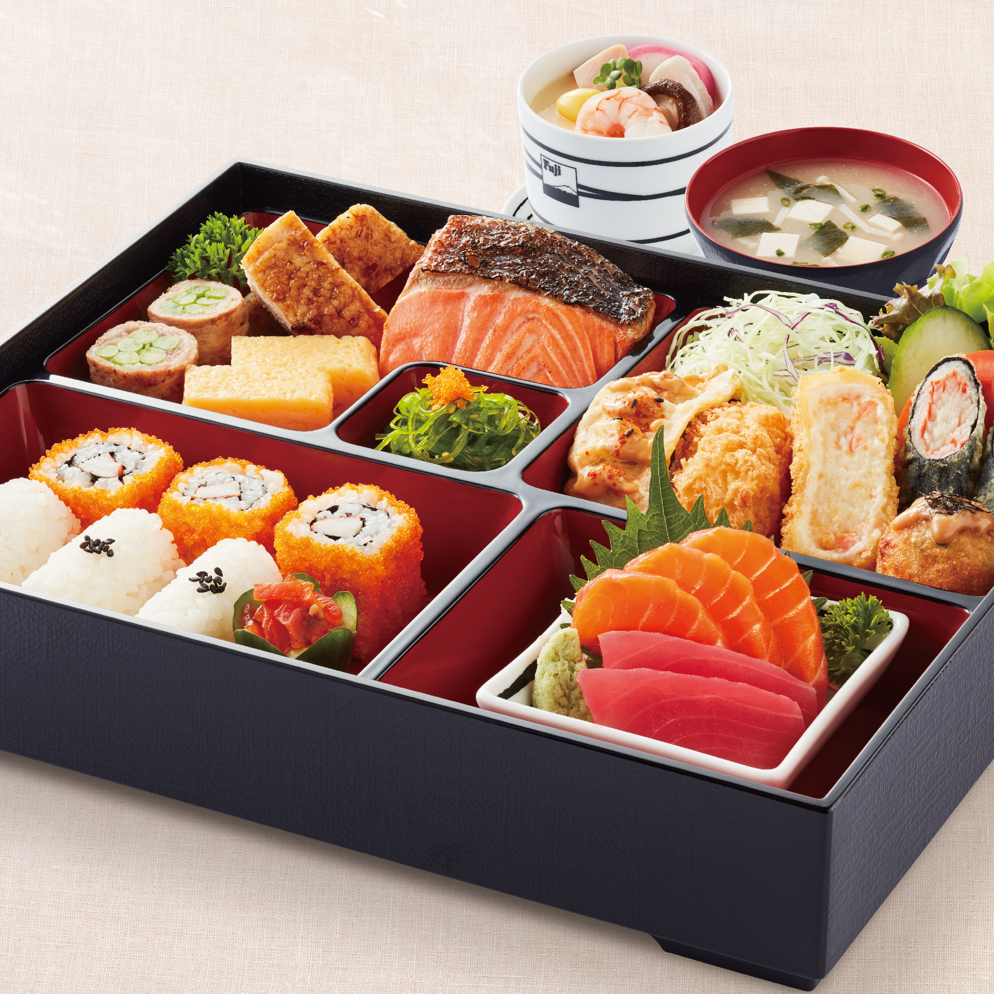 Fuji Bento Sashimi Set with Chawan Mushi