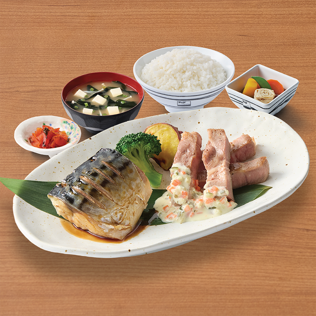 SABA TERIYAKI & KUROBUTA STEAK