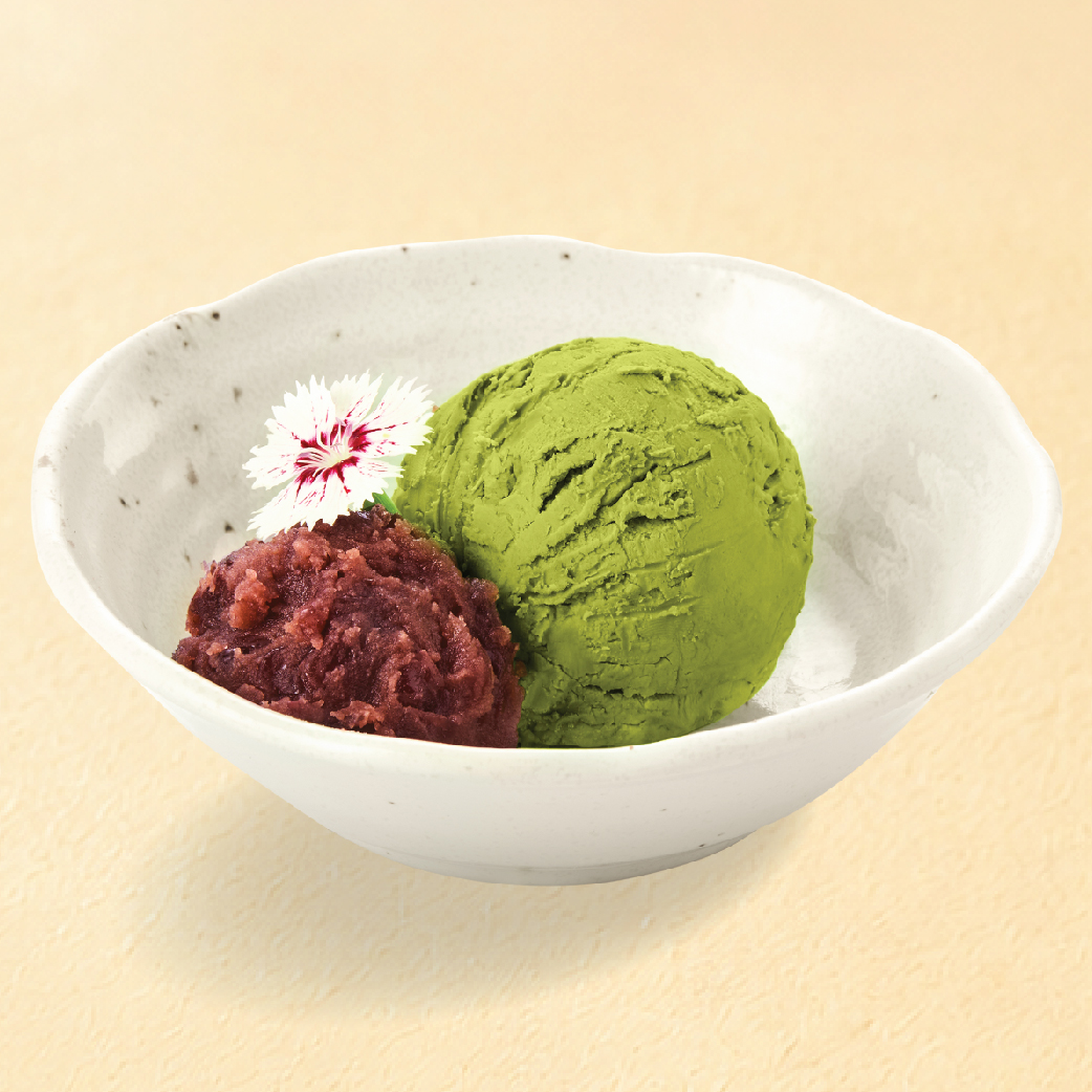 MATCHA ICE  CREAM WITH AZUKI