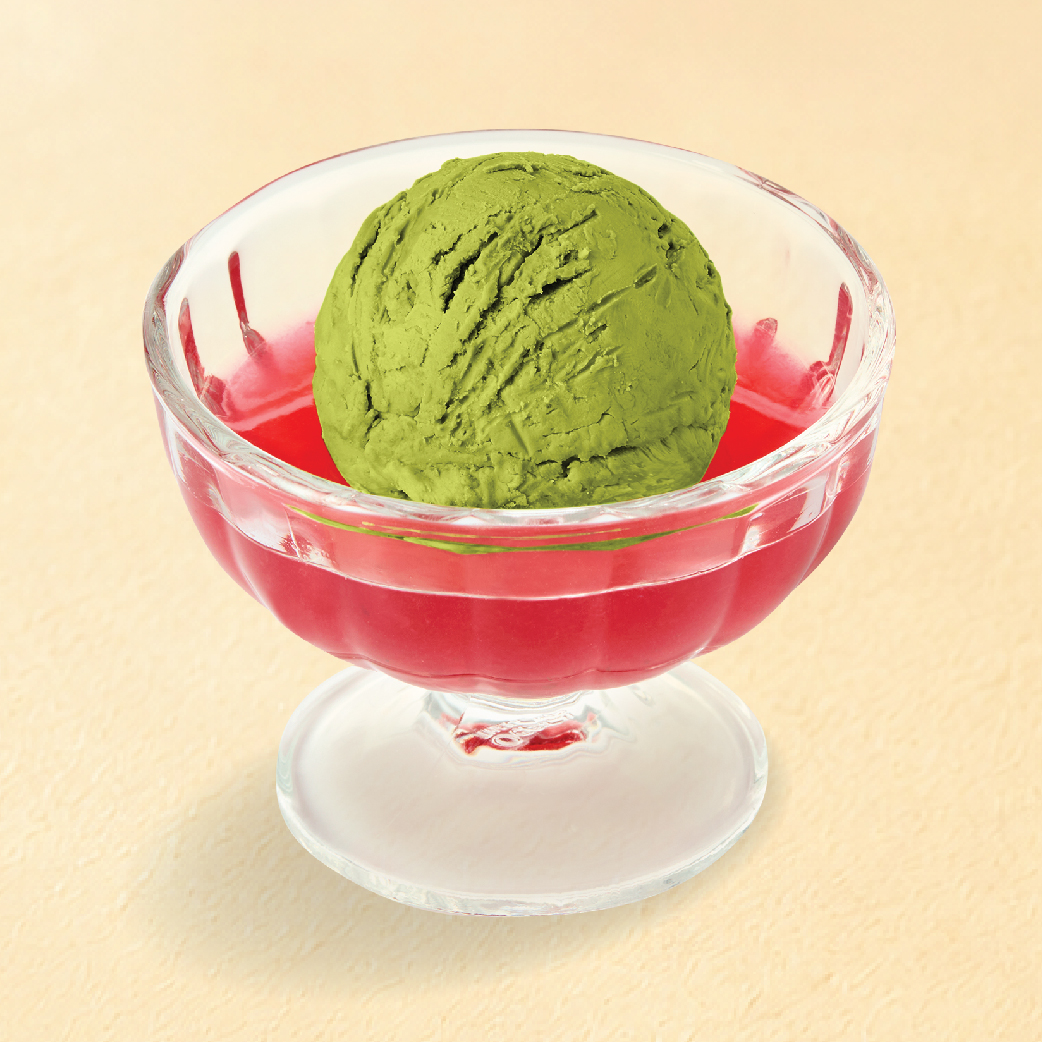 MATCHA ICE CREAM WITH JELLY