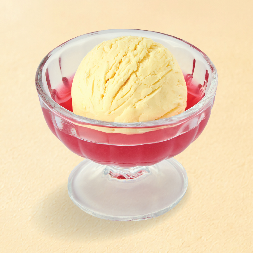 VANILLA ICE CREAM WITH JELLY
